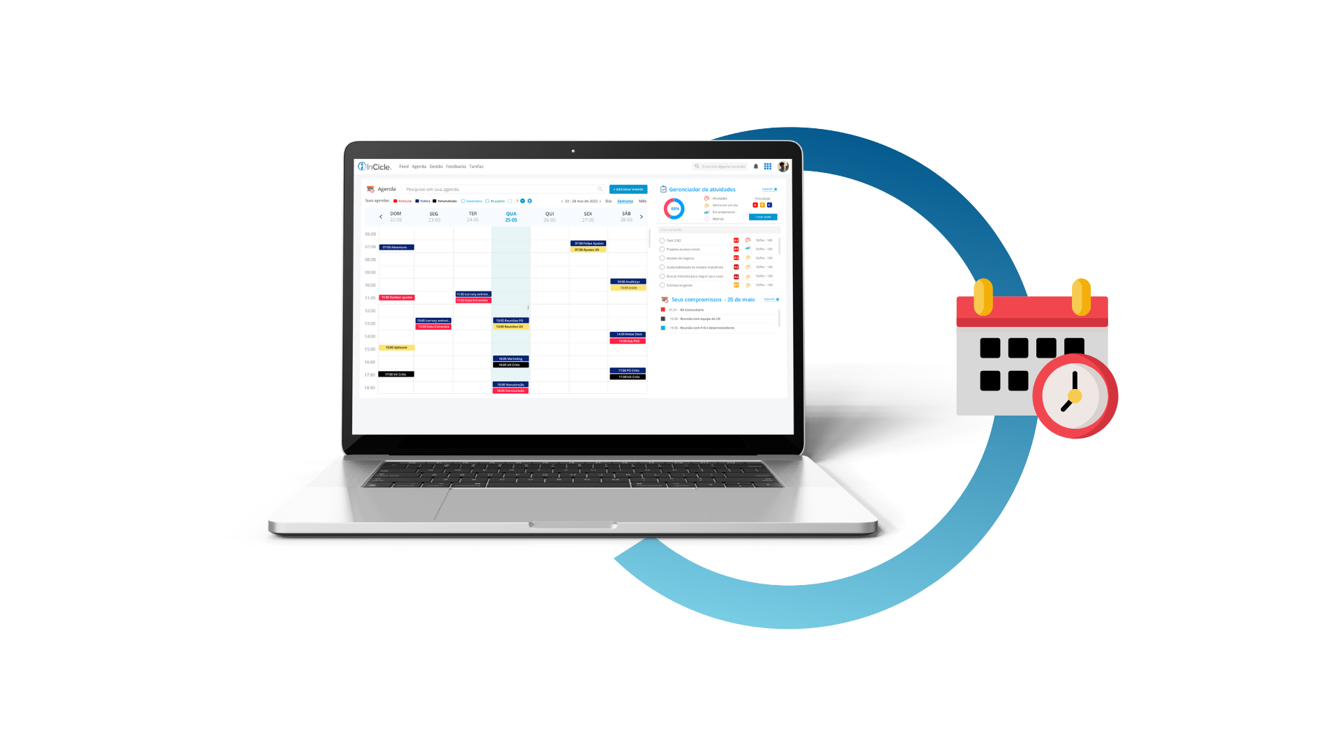 mockup agenda integrada